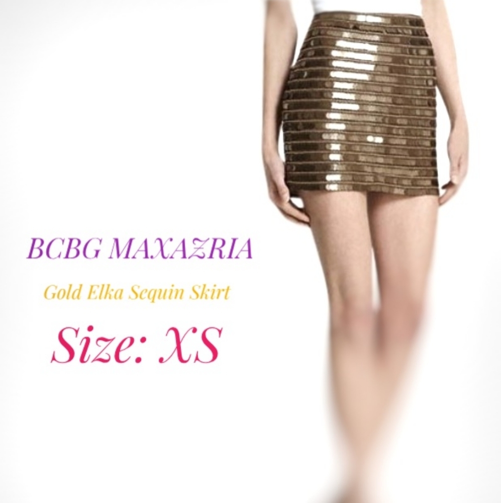 BCBG MAXAZRIA ELKA SEQUENCE SKIRT